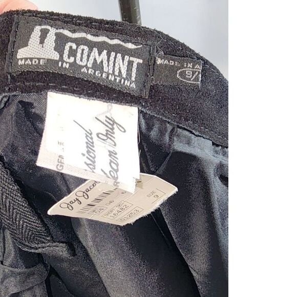 NWT Vintage Comint Black Suede Leather Skirt Size 9/10 - Picture 4 of 12